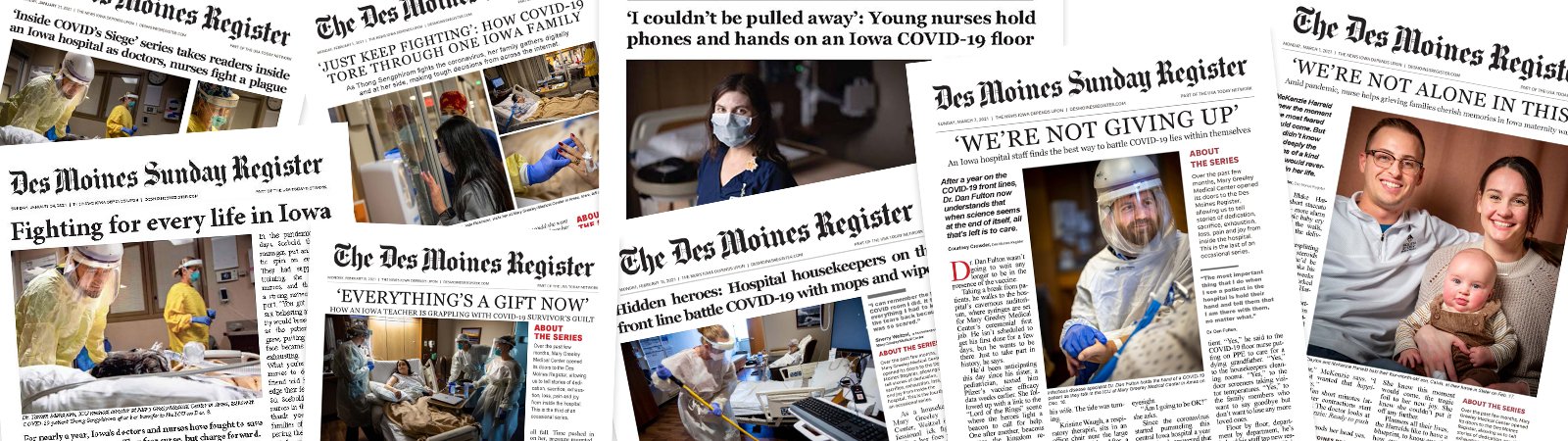 Over the past few months, Mary Greeley Medical Center opened its doors to the Des Moines Register, allowing us to tell stories of dedication, sacrifice, exhaustion, loss, pain and joy from inside the hospital.